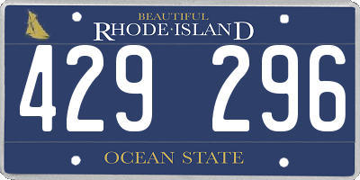 RI license plate 429296