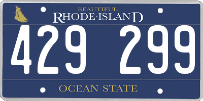RI license plate 429299