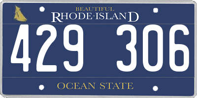 RI license plate 429306