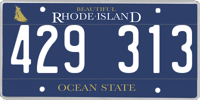 RI license plate 429313