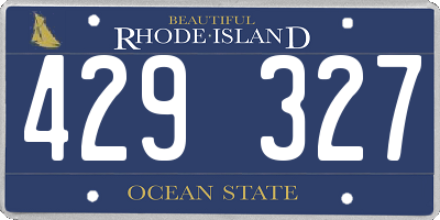 RI license plate 429327