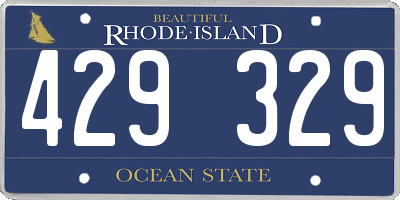 RI license plate 429329