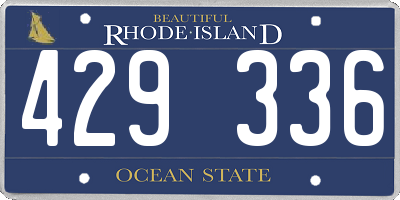 RI license plate 429336
