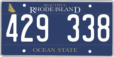 RI license plate 429338