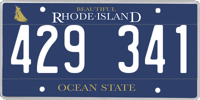 RI license plate 429341