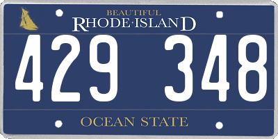 RI license plate 429348