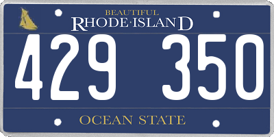 RI license plate 429350