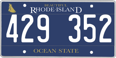 RI license plate 429352