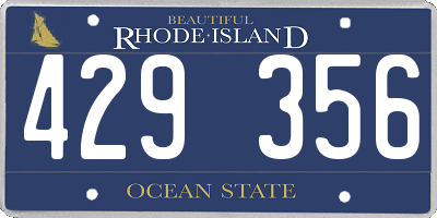 RI license plate 429356
