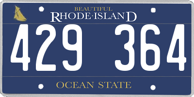 RI license plate 429364