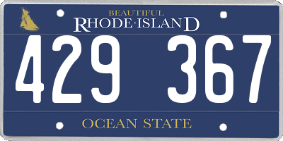 RI license plate 429367