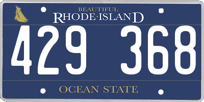 RI license plate 429368