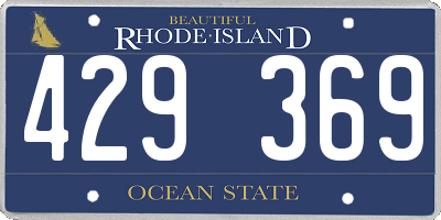 RI license plate 429369
