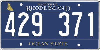 RI license plate 429371