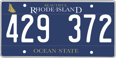 RI license plate 429372
