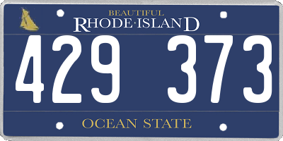 RI license plate 429373