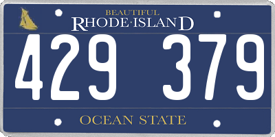RI license plate 429379