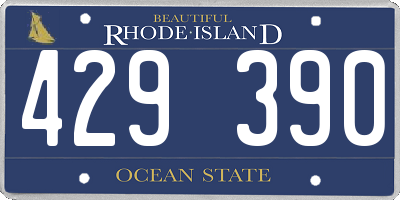 RI license plate 429390