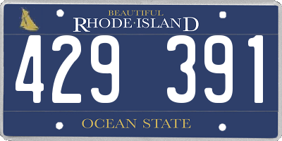 RI license plate 429391