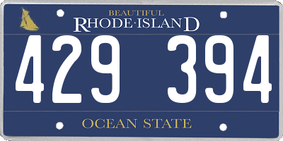 RI license plate 429394