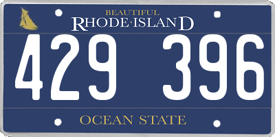 RI license plate 429396
