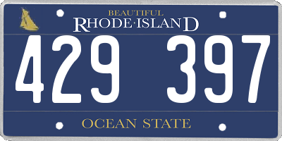 RI license plate 429397