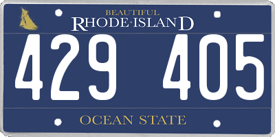 RI license plate 429405