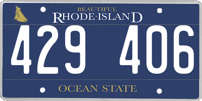 RI license plate 429406