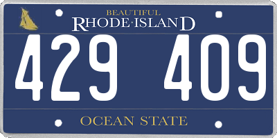 RI license plate 429409