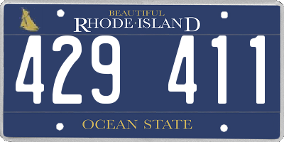RI license plate 429411
