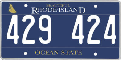 RI license plate 429424