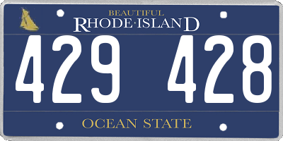 RI license plate 429428