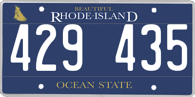 RI license plate 429435