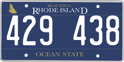 RI license plate 429438