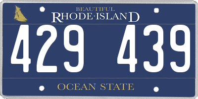 RI license plate 429439