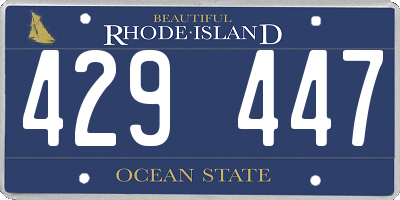 RI license plate 429447
