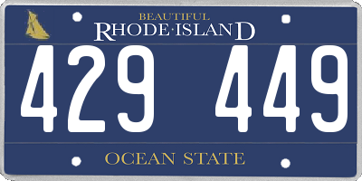 RI license plate 429449