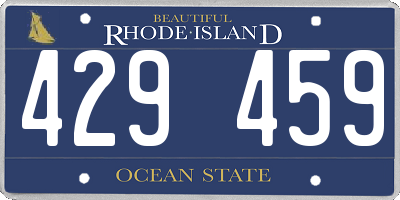RI license plate 429459