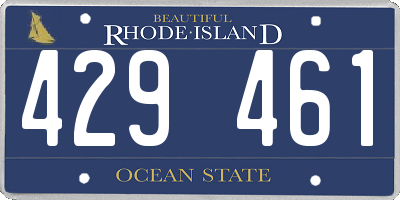 RI license plate 429461