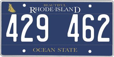 RI license plate 429462
