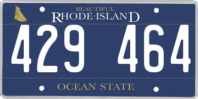 RI license plate 429464