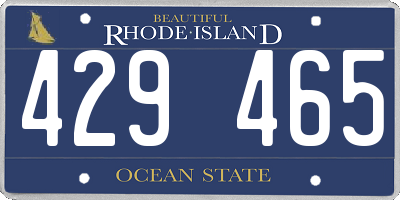 RI license plate 429465