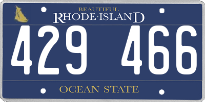 RI license plate 429466