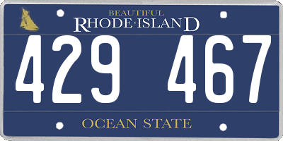 RI license plate 429467