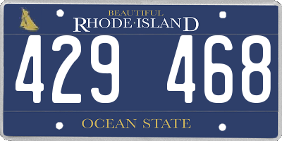 RI license plate 429468