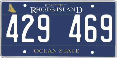 RI license plate 429469