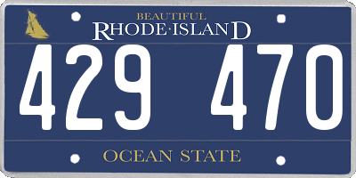 RI license plate 429470