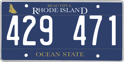 RI license plate 429471