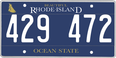 RI license plate 429472