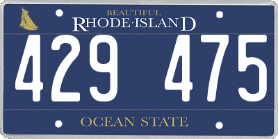 RI license plate 429475